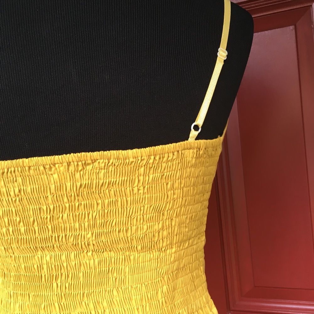 Yellow Mustard Knot Front Button Dress - Picture 6 of 8